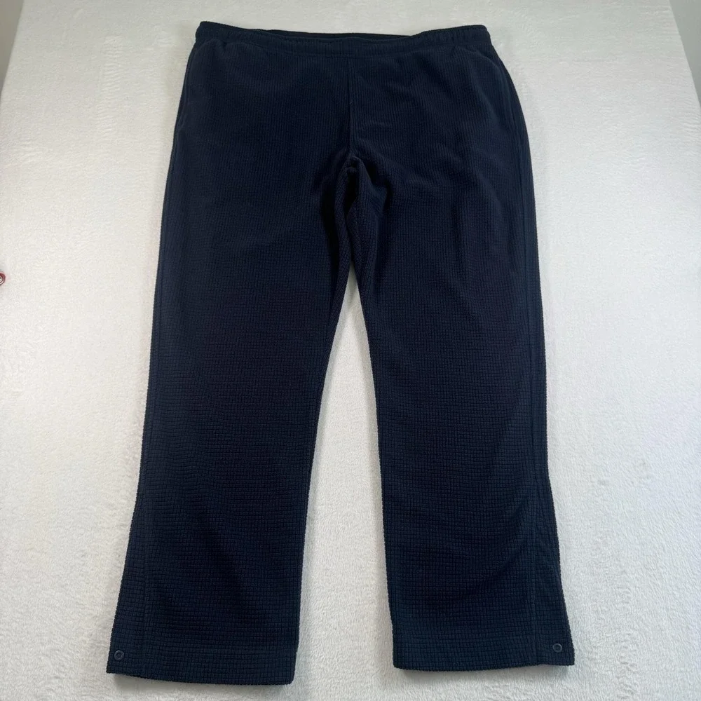 Orvis Sweatpants Mens XL Blue Fleece Thermal Joggers‎ Zip Pocket Warm Lounge